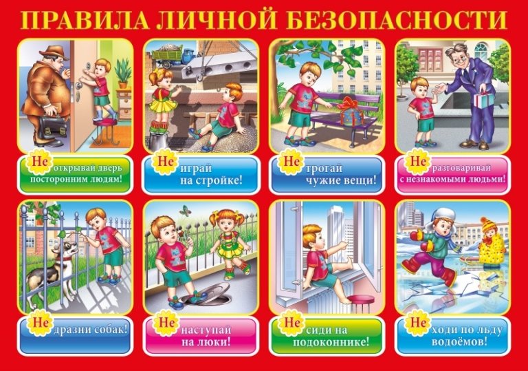 Правила личной безопасности для детей!